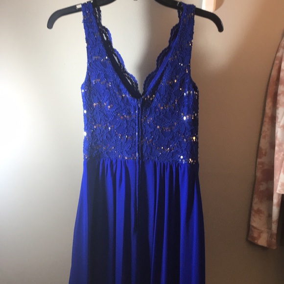 Blue high low formal dress - Picture 5 of 5